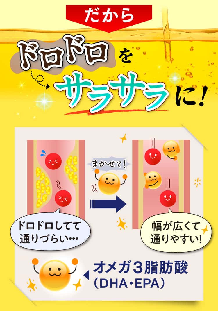 だから、ドロドロをサラサラに！