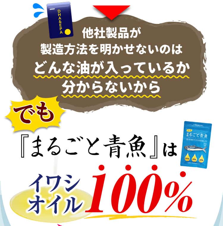 他社製品が製造方法を明かせないのは、どんな油が入っているか分からないから