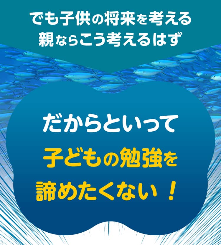 だからといって子どもの勉強を諦めたくない！
